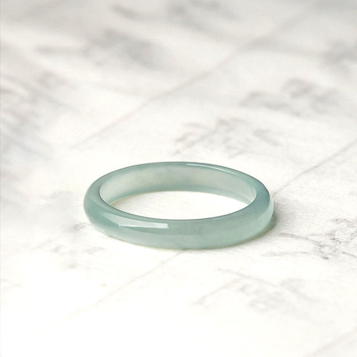 Anello di fortuna e prosperità in giada naturale Buddha Stones