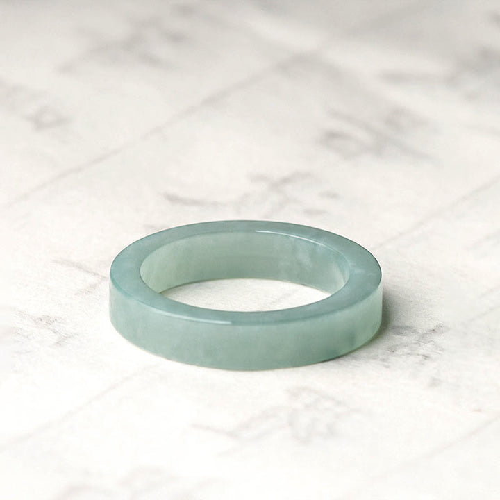 Anello di fortuna e prosperità in giada naturale Buddha Stones
