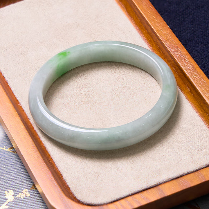 Le Buddha Stones portano fortuna Braccialetto di giada verde Braccialetto