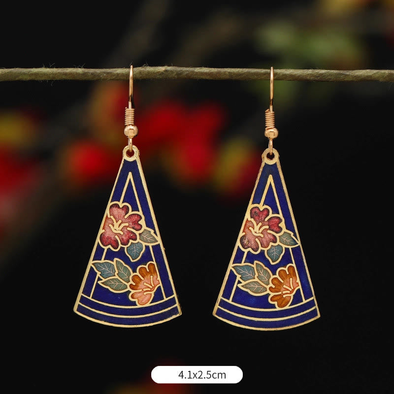 Orecchini pendenti in lega di rame con fiore di farfalla di loto e pietre Buddha Stones , illuminazione