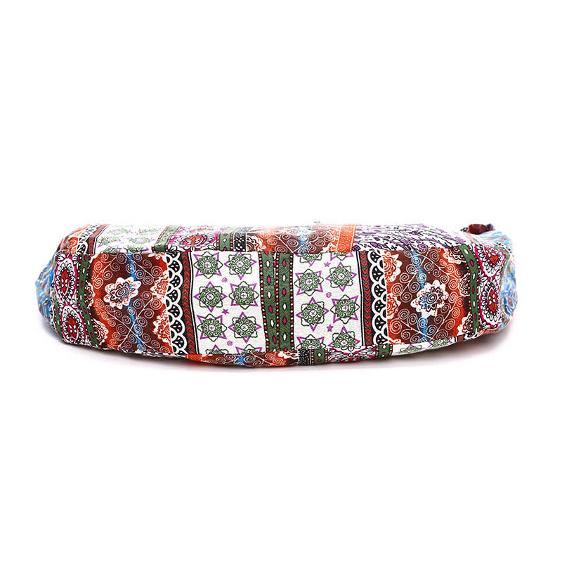 Borsa a tracolla con stampa a strisce di cotone Buddha Stones