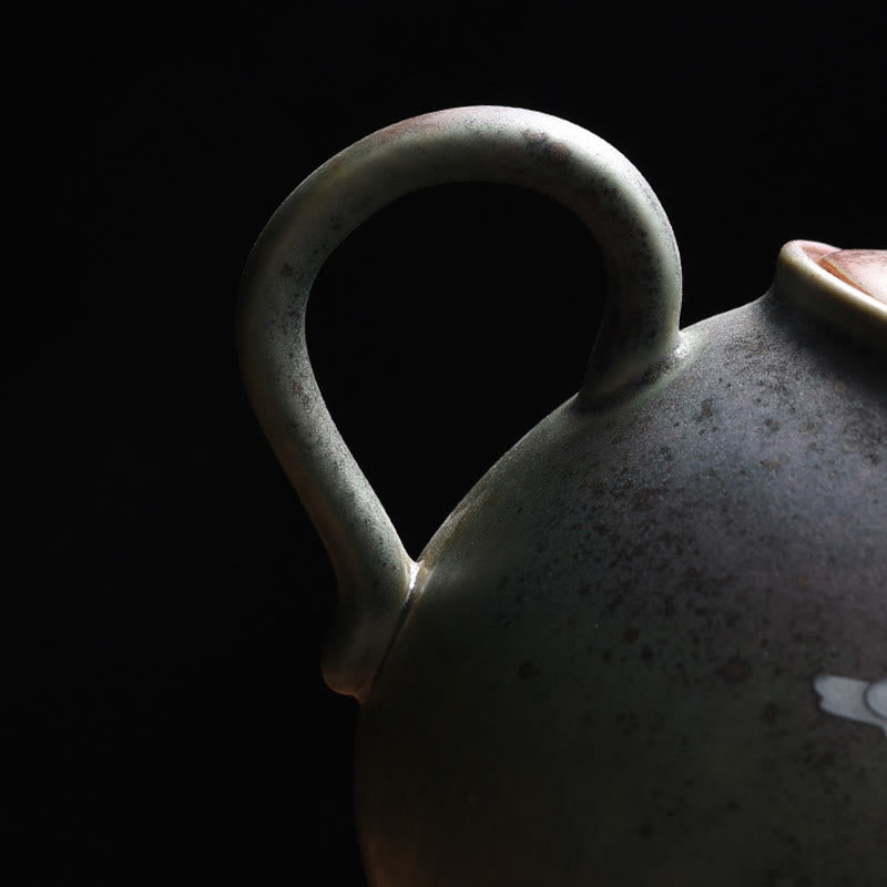 Teiera in ceramica Kung Fu cinese Gongfu, Buddha Stones , gru bianca, nuvola