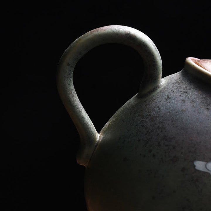 Teiera in ceramica Kung Fu cinese Gongfu, Buddha Stones , gru bianca, nuvola