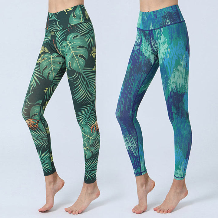 Leggings da yoga a vita alta con stampa Buddha Stones , per fitness e sport, da donna - image 0