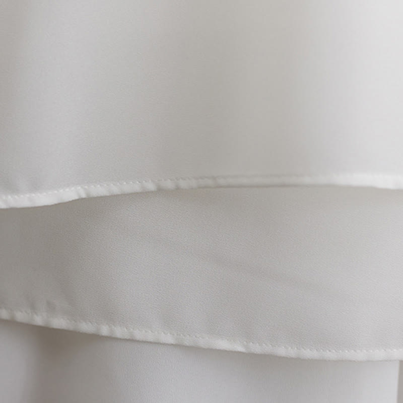 Buddha Stones 2 pezzi Frog-Bottone Manica lunga Midi Dress Pantaloni gamba larga Chiffon Zen Set da donna - image 13