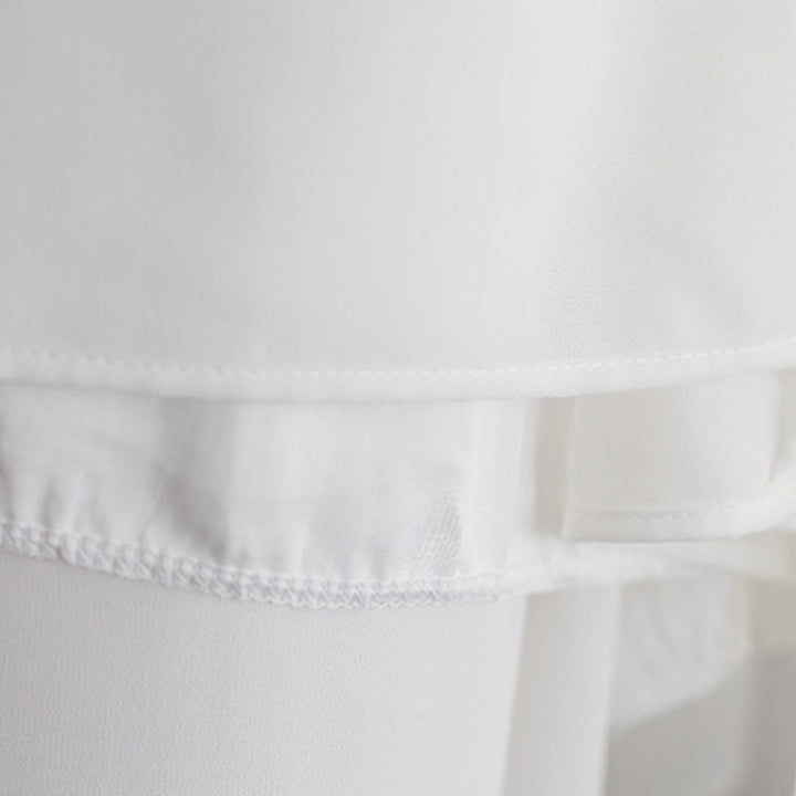 Buddha Stones 2 pezzi Frog-Bottone Manica lunga Midi Dress Pantaloni gamba larga Chiffon Zen Set da donna - image 14