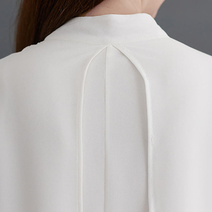 Buddha Stones 2 pezzi Frog-Bottone Manica lunga Midi Dress Pantaloni gamba larga Chiffon Zen Set da donna - image 11