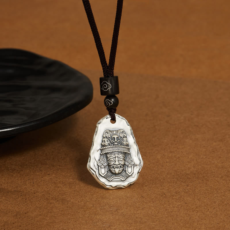 Collana con ciondolo Buddha Stones 999 Sterling Silver Ksitigarbha Buddha Zakiram Goddess - Dea Zakiram - image 4
