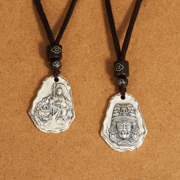 Collana con ciondolo Buddha Stones 999 Sterling Silver Ksitigarbha Buddha Zakiram Goddess - image 7