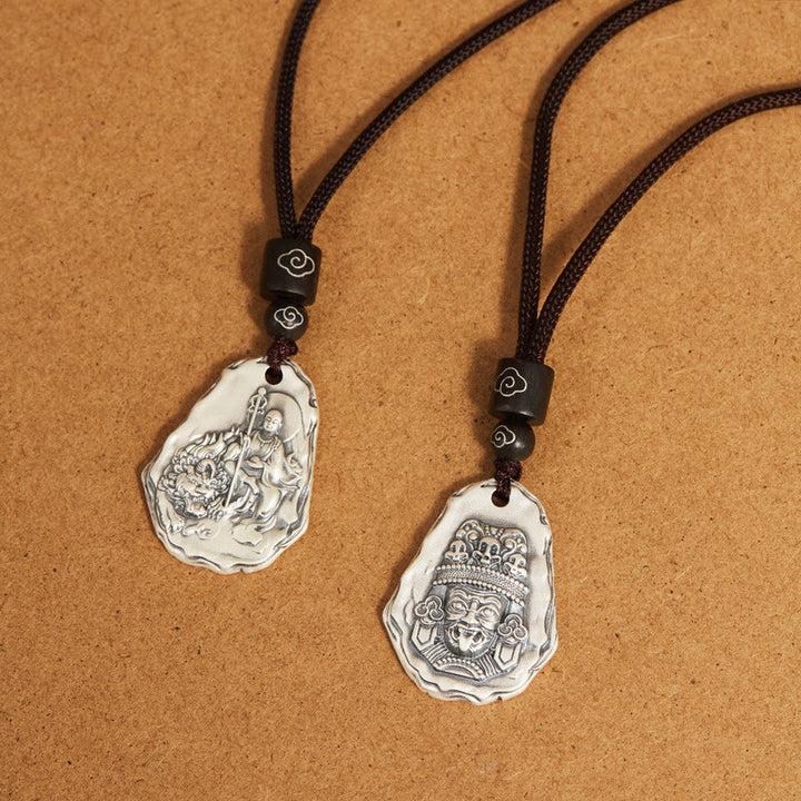 Collana con ciondolo Buddha Stones 999 Sterling Silver Ksitigarbha Buddha Zakiram Goddess - image 8