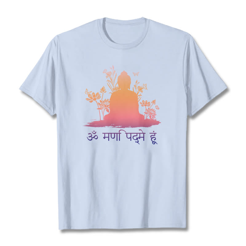 T-shirt Buddha Stones in sanscrito OM NAMAH SHIVAYA - Ciano chiaro - 2XL - image 26
