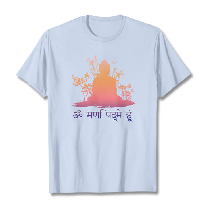 T-shirt Buddha Stones in sanscrito OM NAMAH SHIVAYA - Ciano chiaro - 2XL - image 26