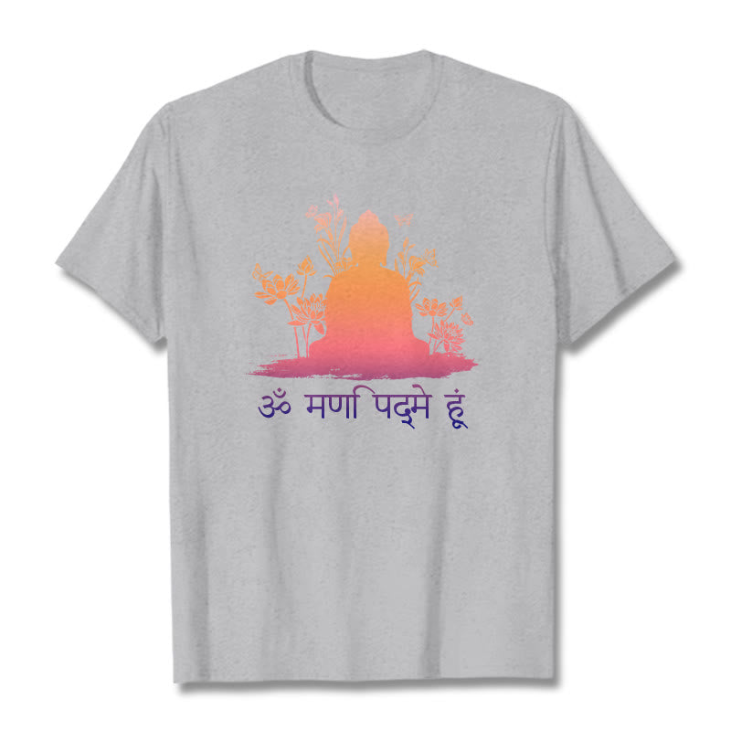 T-shirt Buddha Stones in sanscrito OM NAMAH SHIVAYA - Grigio chiaro - 2XL - image 29
