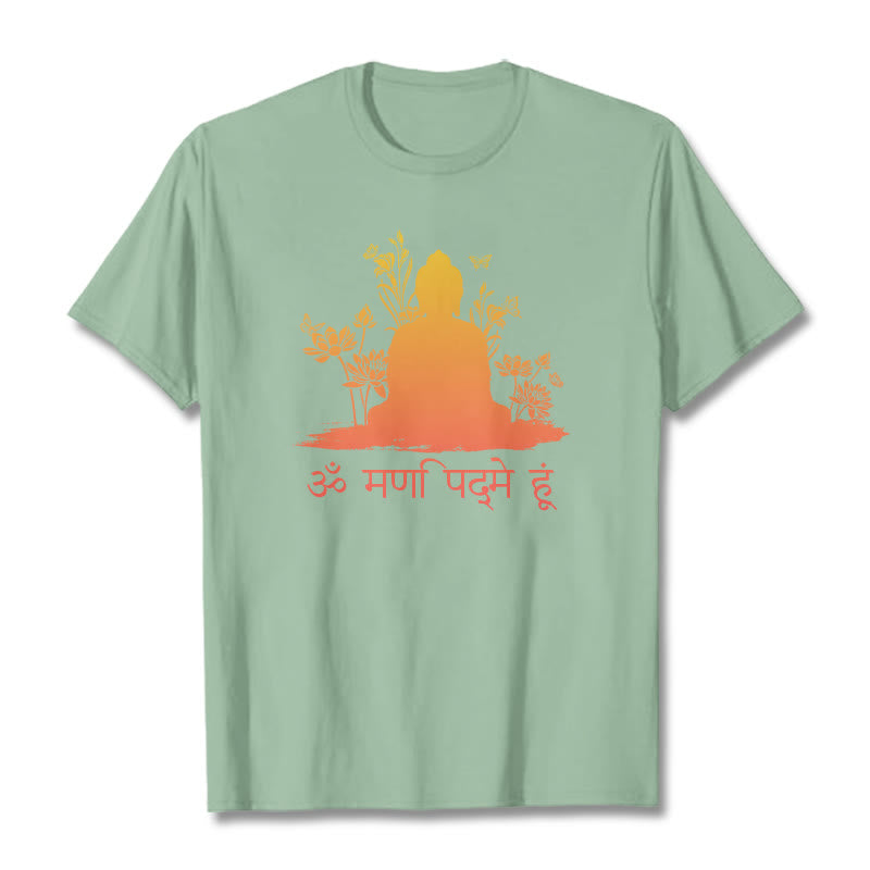 T-shirt Buddha Stones in sanscrito OM NAMAH SHIVAYA - Verde pallido - 2XL - image 20