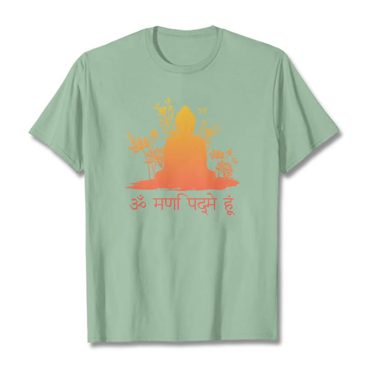 T-shirt Buddha Stones in sanscrito OM NAMAH SHIVAYA - Verde pallido - 2XL - image 20