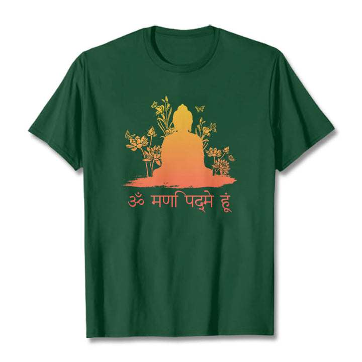 T-shirt Buddha Stones in sanscrito OM NAMAH SHIVAYA - Verde studentesco - 2XL - image 14