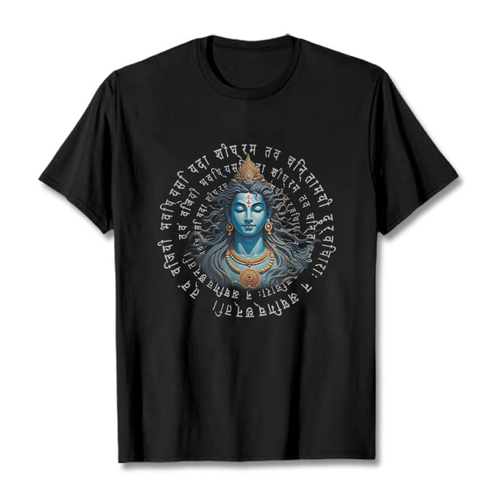 Maglietta Buddha Stones Sanscrito Hai Vinto Quando Impari - Nero - 2XL - image 1