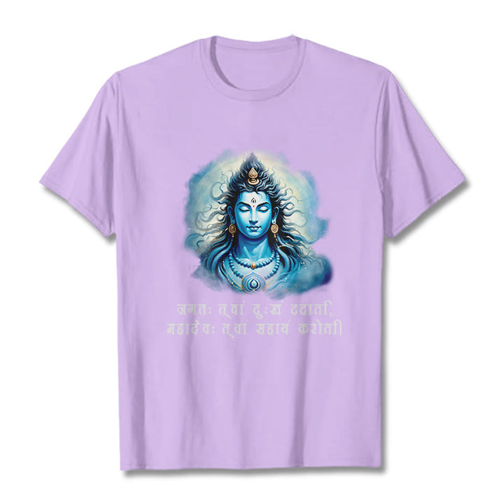 Maglietta Buddha Stones Sanscrito Mahadev viene in tuo aiuto - Prugna - 2XL - image 16