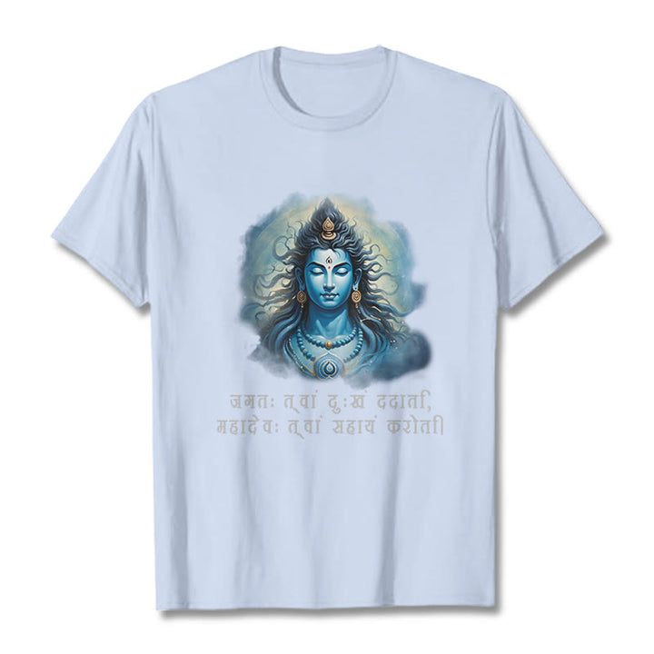 Maglietta Buddha Stones Sanscrito Mahadev viene in tuo aiuto - Ciano chiaro - 2XL - image 18