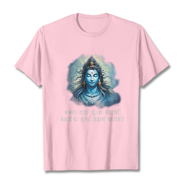 Maglietta Buddha Stones Sanscrito Mahadev viene in tuo aiuto - Rosa chiaro - 2XL - image 12