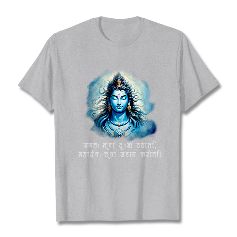 Maglietta Buddha Stones Sanscrito Mahadev viene in tuo aiuto - Grigio chiaro - 2XL - image 19