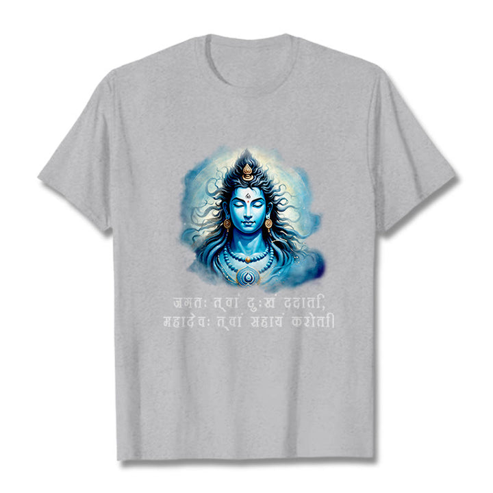 Maglietta Buddha Stones Sanscrito Mahadev viene in tuo aiuto - Grigio chiaro - 2XL - image 19