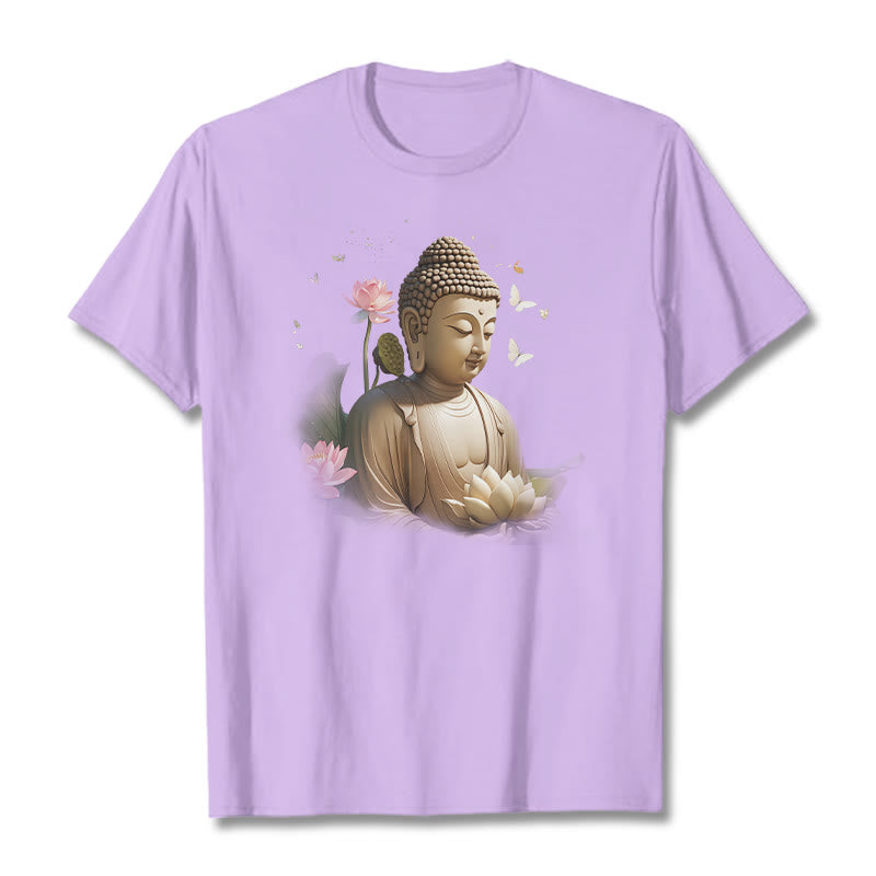 Maglietta Buddha Stones Lotus Butterfly Meditazione Buddha Tee - Prugna - 2XL - image 15