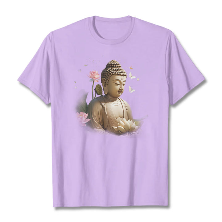 Maglietta Buddha Stones Lotus Butterfly Meditazione Buddha Tee - Prugna - 2XL - image 15