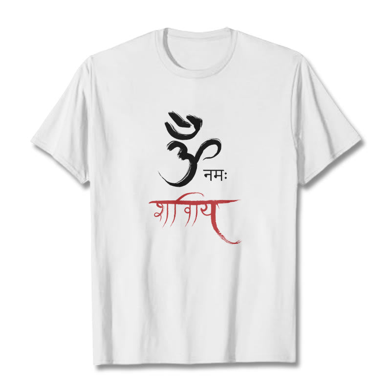 T-shirt Buddha Stones OM NAMAH SHIVAYA Mantra sanscrito - Bianco - 2XL - image 1
