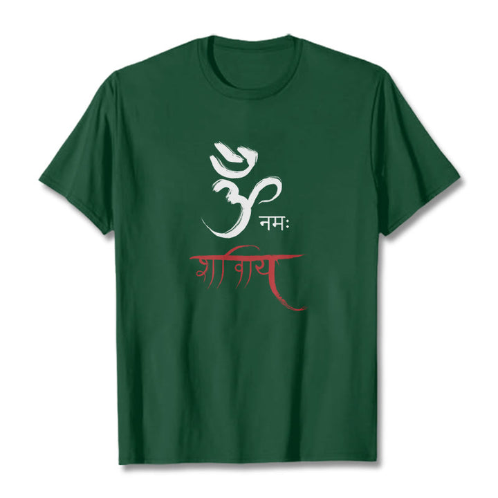 T-shirt Buddha Stones OM NAMAH SHIVAYA Mantra sanscrito - Verde studentesco - 2XL - image 10