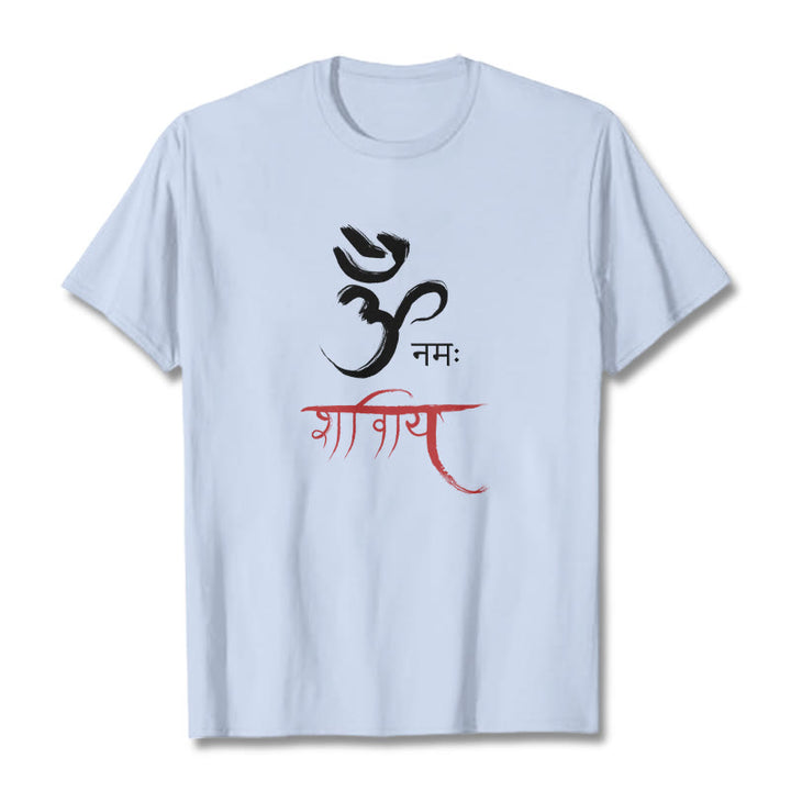 T-shirt Buddha Stones OM NAMAH SHIVAYA Mantra sanscrito - Ciano chiaro - 2XL - image 18