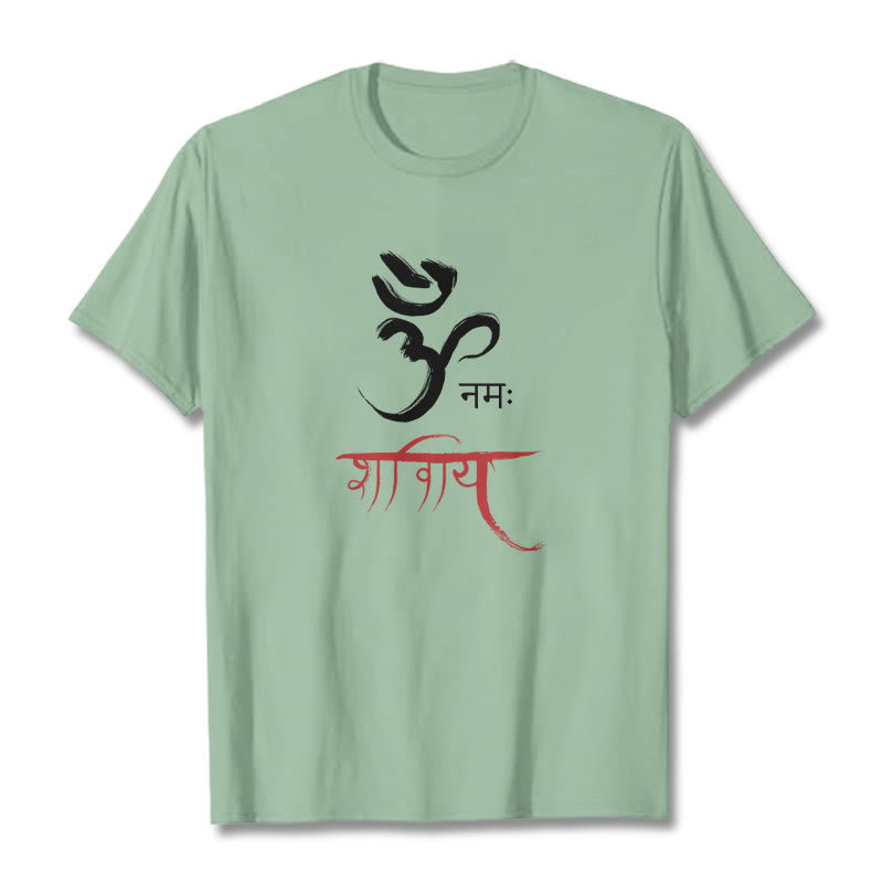 T-shirt Buddha Stones OM NAMAH SHIVAYA Mantra sanscrito - Verde pallido - 2XL - image 16