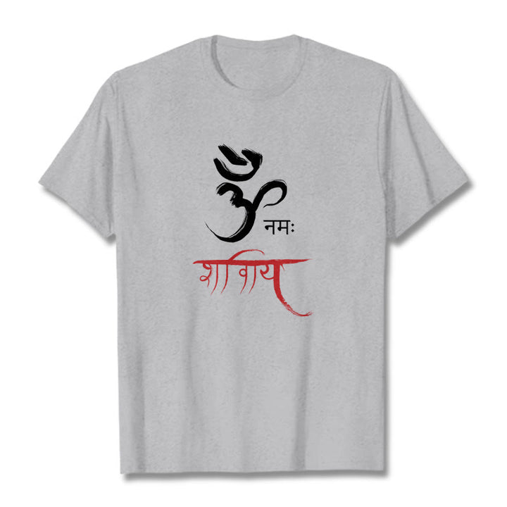 T-shirt Buddha Stones OM NAMAH SHIVAYA Mantra sanscrito - Grigio chiaro - 2XL - image 0