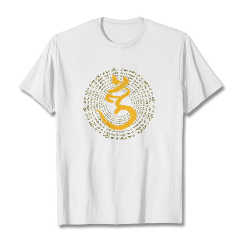 T-shirt Buddha Stones 108 OM NAMAH SHIVAYA Mantra sanscrito - Bianco - 2XL - image 6