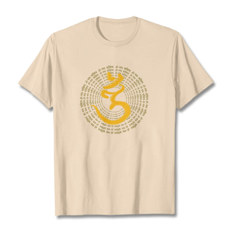 T-shirt Buddha Stones 108 OM NAMAH SHIVAYA Mantra sanscrito - Biscotto - 2XL - image 9