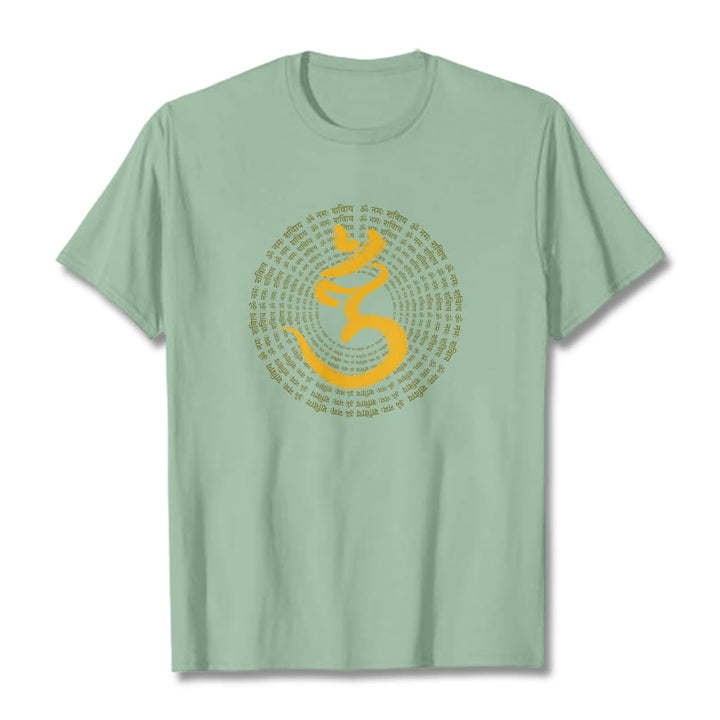 T-shirt Buddha Stones 108 OM NAMAH SHIVAYA Mantra sanscrito - Verde pallido - 2XL - image 15