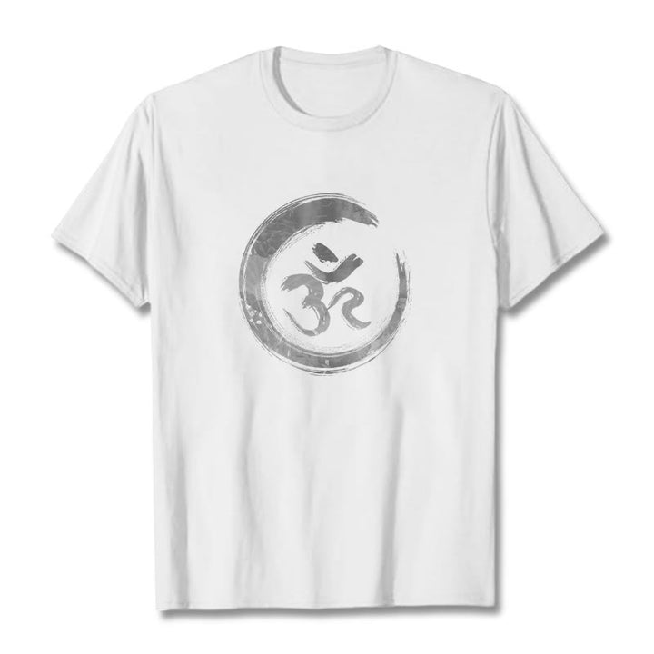 T-shirt con maglietta in sanscrito Buddha Stones OM Mantra - Bianco - 2XL - image 5