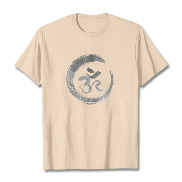 T-shirt con maglietta in sanscrito Buddha Stones OM Mantra - Biscotto - 2XL - image 7