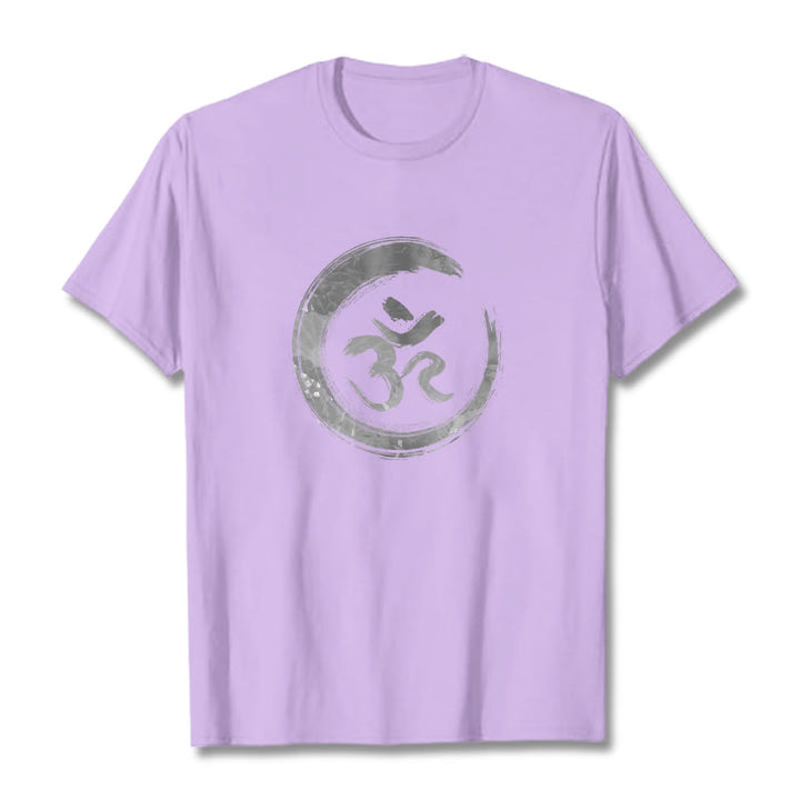 T-shirt con maglietta in sanscrito Buddha Stones OM Mantra - Prugna - 2XL - image 16