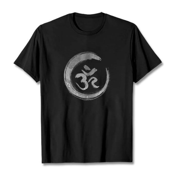 T-shirt con maglietta in sanscrito Buddha Stones OM Mantra - Nero - 2XL - image 1