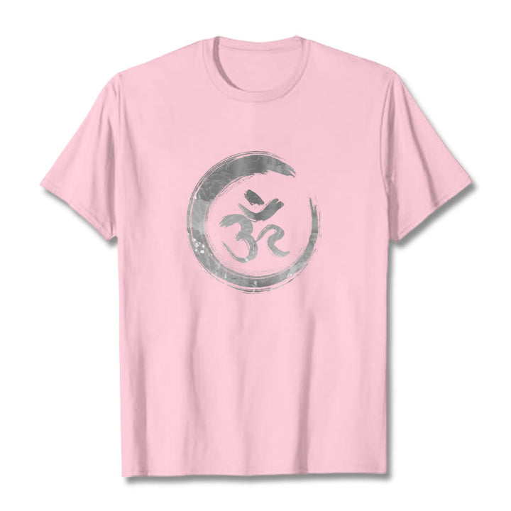 T-shirt con maglietta in sanscrito Buddha Stones OM Mantra - Rosa chiaro - 2XL - image 12