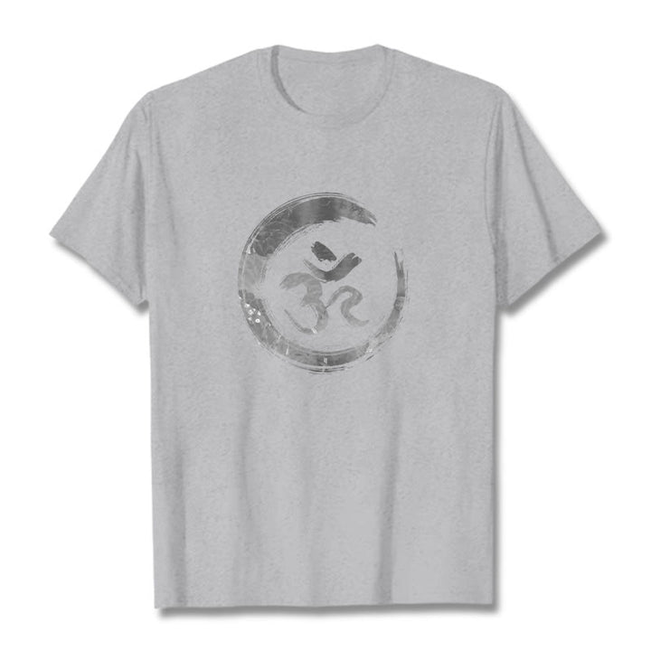 T-shirt con maglietta in sanscrito Buddha Stones OM Mantra - Grigio chiaro - 2XL - image 19