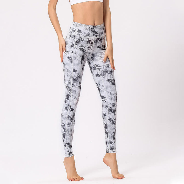 Pantaloni da yoga da donna con stampa colorata Buddha Stones Leggings sportivi da fitness - image 13