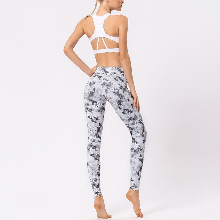 Pantaloni da yoga da donna con stampa colorata Buddha Stones Leggings sportivi da fitness - image 17