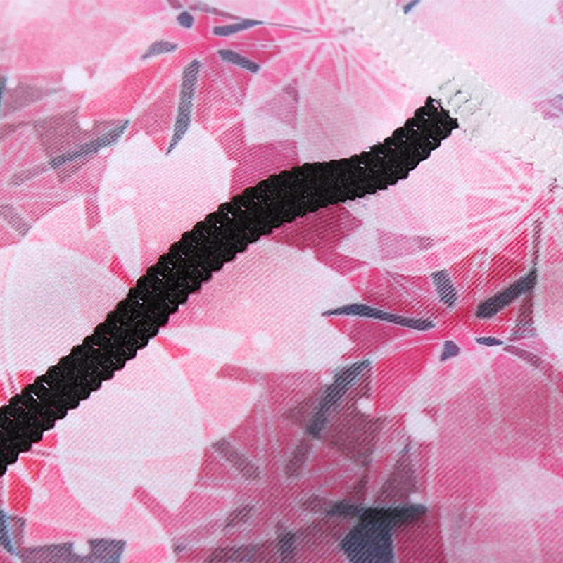 Leggings sportivi da yoga con stampa Buddha Stones Cherry Blossoms Sakura Lines Pantaloni capri da yoga da donna