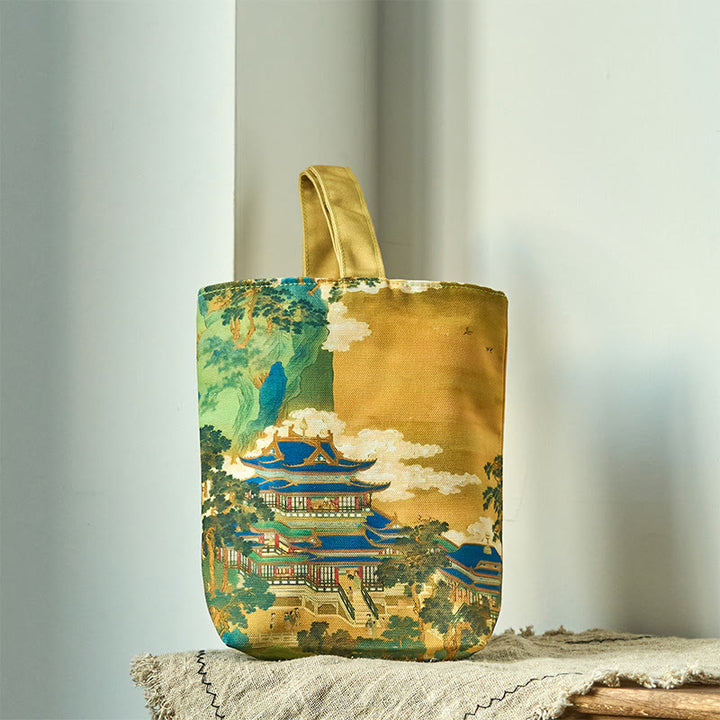 Buddha Stones Immortal Pavilions Roses Borsa in tela - Padiglioni Immortali 15*8*22cm - image 0