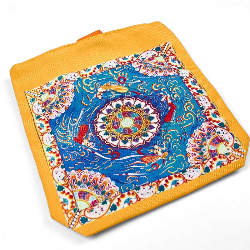 Buddha Stones Dunhuang Apsara volanti Statue di Buddha di loto Borsa di tela - image 6