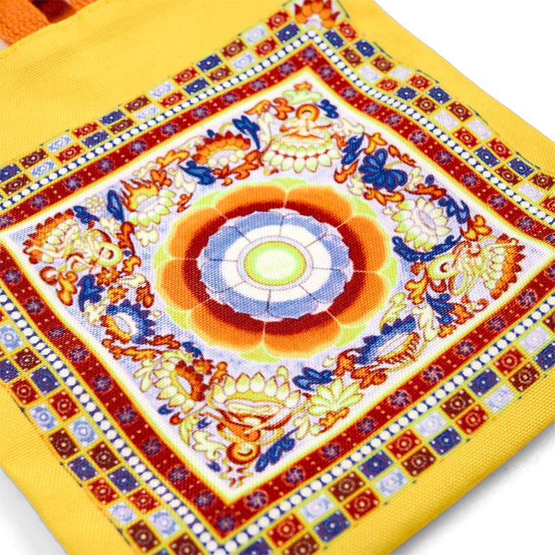 Buddha Stones Dunhuang Apsara volanti Statue di Buddha di loto Borsa di tela - image 3