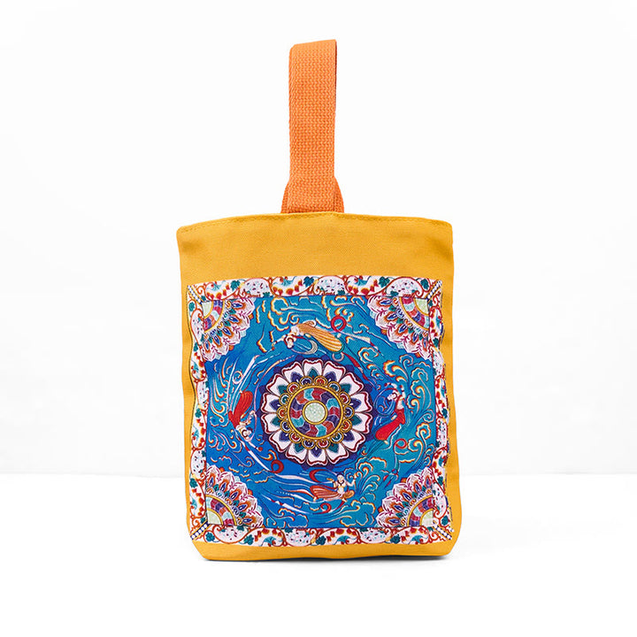 Buddha Stones Dunhuang Apsara volanti Statue di Buddha di loto Borsa di tela - image 7