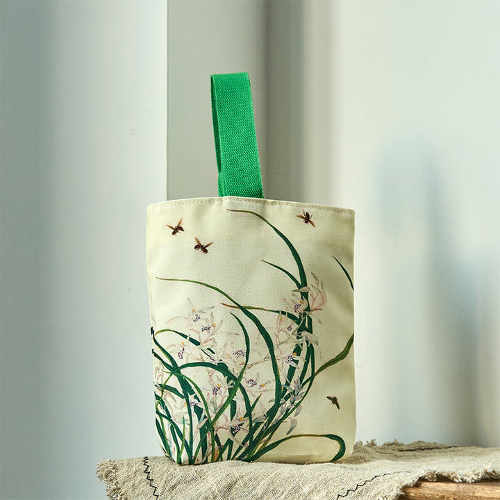 Borsa a mano in Buddha Stones Orchid Bee - Orchidea e ape 15*8*22 cm - image 0